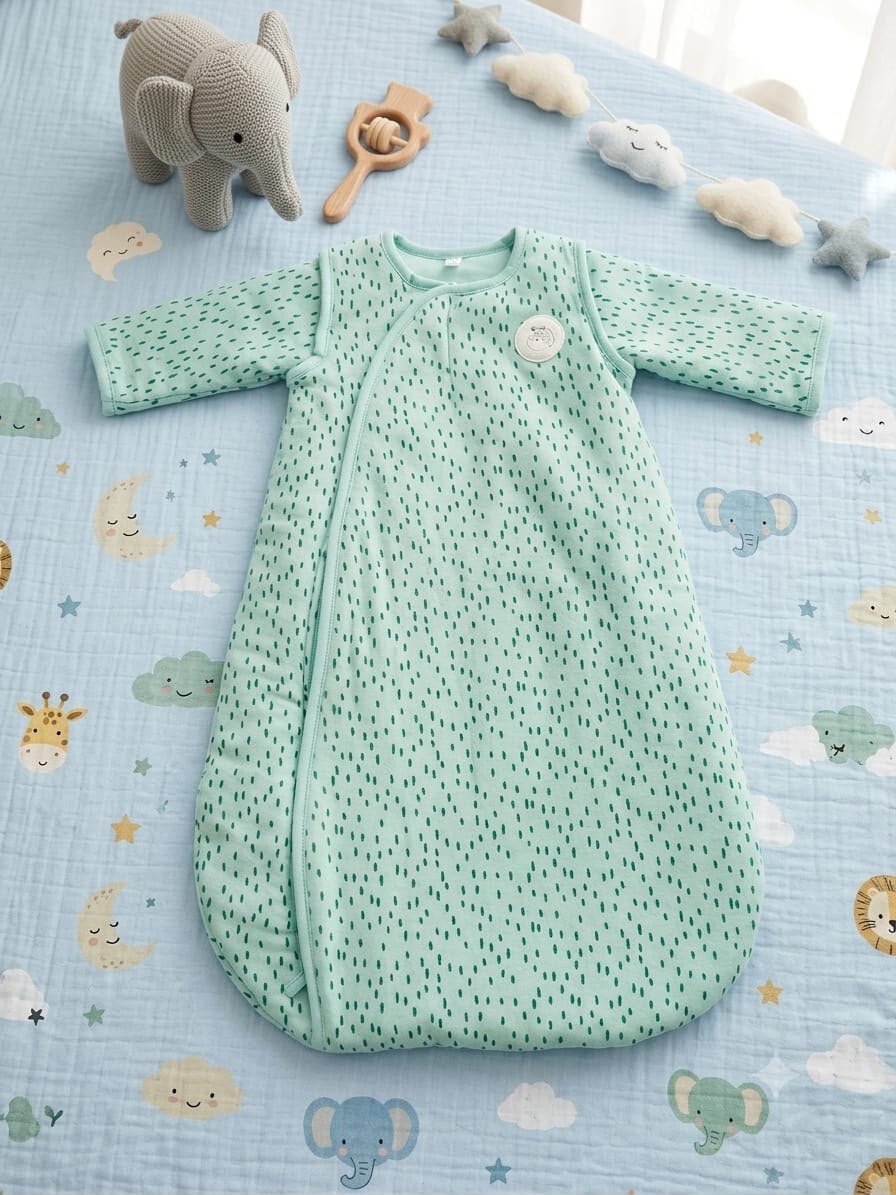 SLEEP SACK | 100% ORGANIC MUSLIN COTTON |  2.5 TOG RATING | AQUA DRIFT