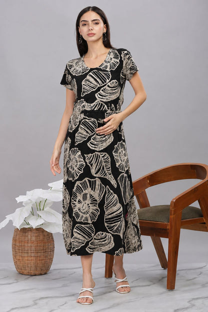 ZIPLESS MATERNITY WEAR | LIGHT WEIGHT KNITTED COTTON | CLOUD SOFT | NOIR