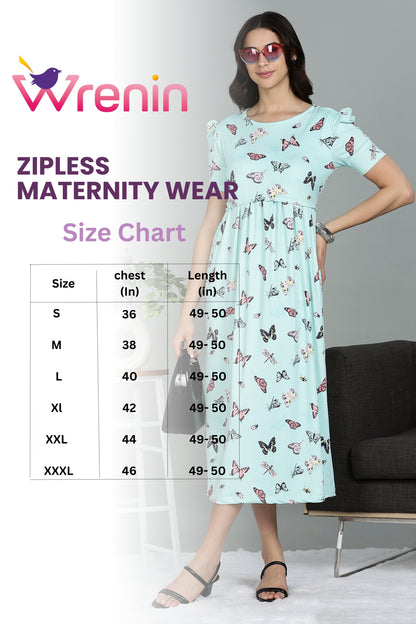 ZIPLESS MATERNITY WEAR PUFFSLEEVE |SPUN| LEPIDOPTERA LUXE
