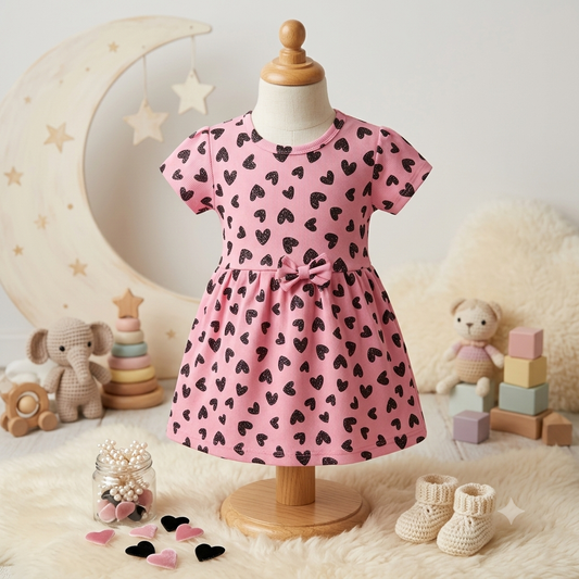 Little Hearts Ribbed frock