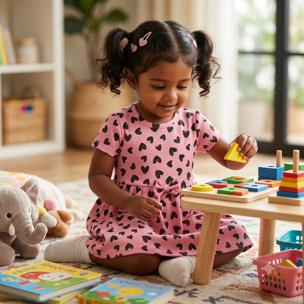 Little Hearts Ribbed frock